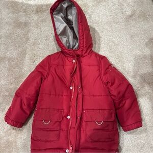 Janie and Jack 2t-3t Boys Red Puffy Coat